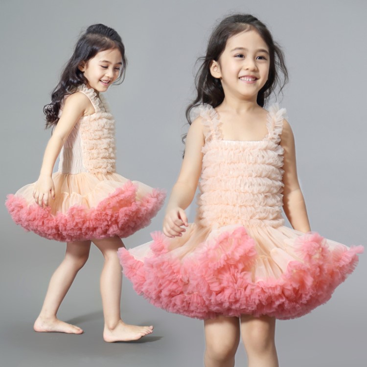 女童连衣裙 欧美童装礼服蓬蓬裙tutu儿童公主网纱裙子kids dress