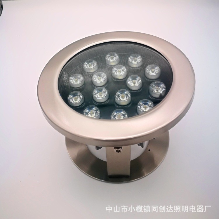 LED18W水底燈不銹鋼IP68 DMX512RGB七彩外控低壓24V