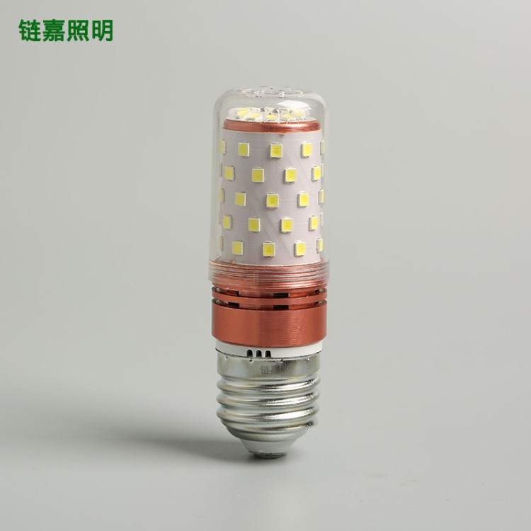 led灯泡三色变光玉米灯e27e14小螺口12W蜡烛泡家用节能灯照明