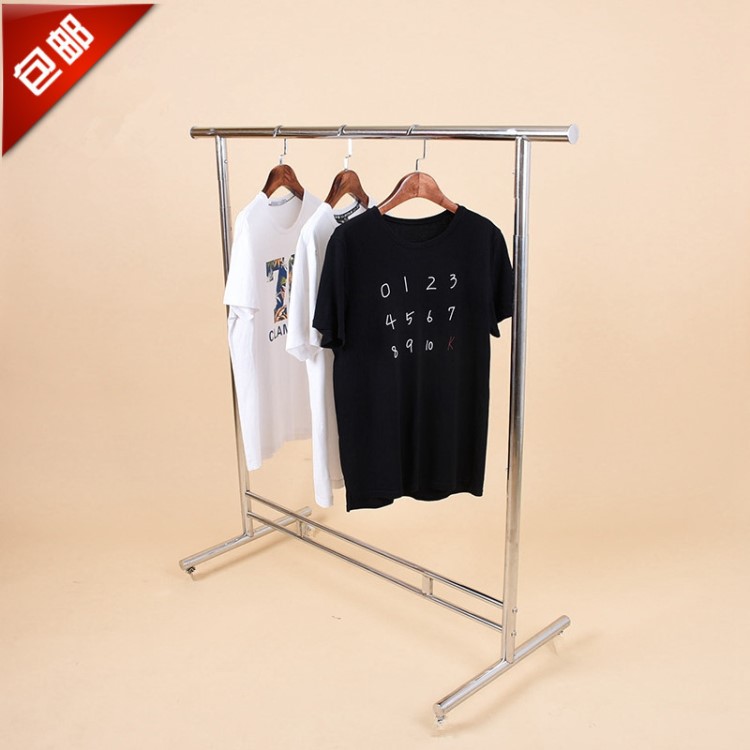 中島不銹鋼單桿衣架服裝店展示架衣架落地龍門架女裝童裝服裝貨架