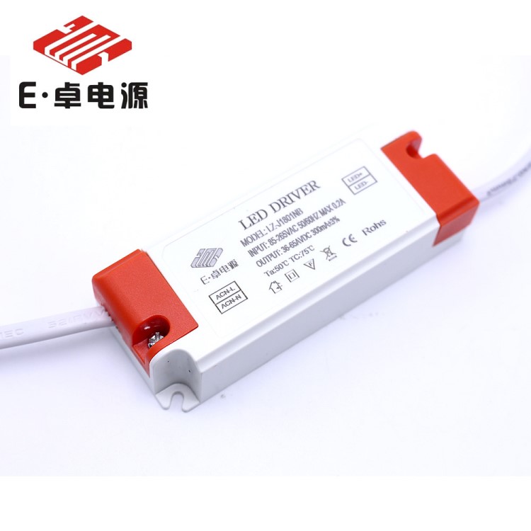 LED電源18W 18串 300mA外置膠殼天花燈面板燈吸頂燈恒流驅(qū)動(dòng)電源