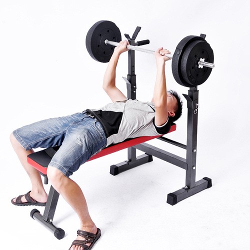 b豫龙多功能举重床卧推器杠铃床配举重床杠铃套装健身器材家用