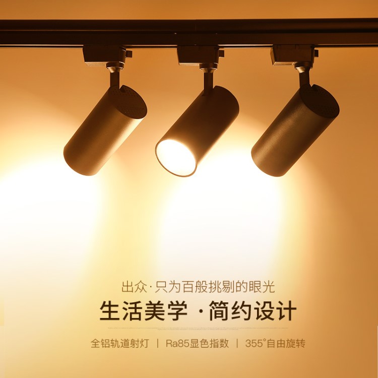 軌道燈 10W20W30W35W服裝櫥窗展廳led軌道射燈 cob射燈 導軌燈