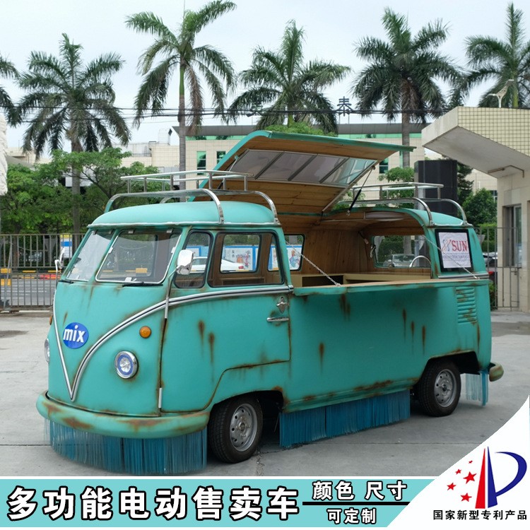 廠家直銷移動(dòng)多功能餐車美食車 復(fù)古移動(dòng)售賣小吃車展覽車咖啡車