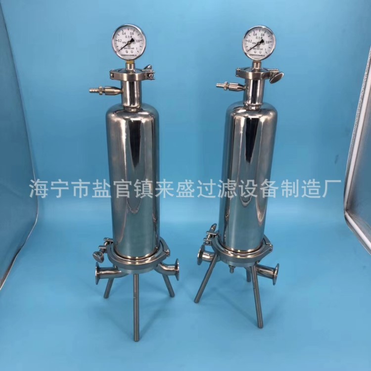 不锈钢拉杆式过滤器304管道过滤器器 单芯平压式过滤器 pp棉折叠