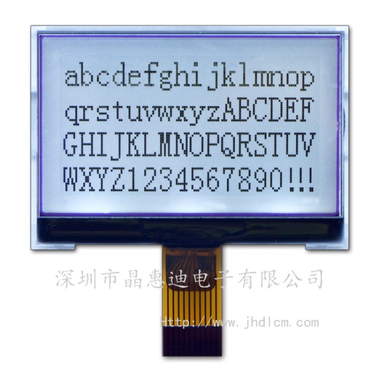 LCD/液晶屏/13264/COG/點(diǎn)陣/SPI/2.2寸/正顯/JHD13264-G36BSW-G