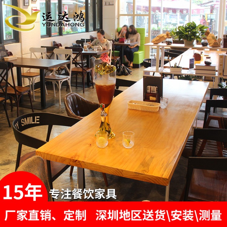 广东家具定制休闲饭店桌椅 简约快餐店 面馆餐桌椅 批发饭店桌椅