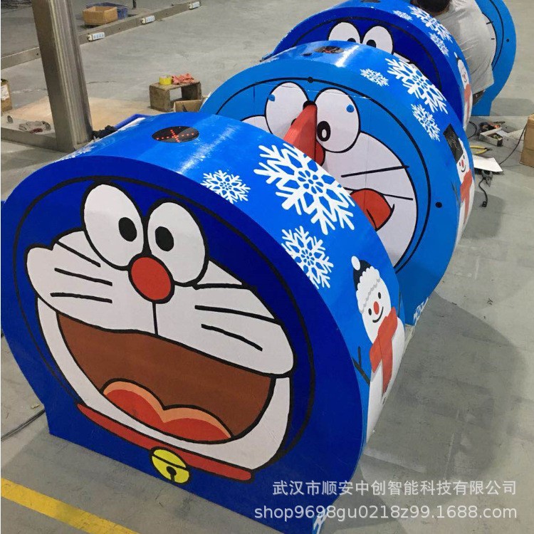 湖北幼兒園閘機兒童樂園通道閘卡通烤漆翼閘軟翼防夾門禁源頭廠家