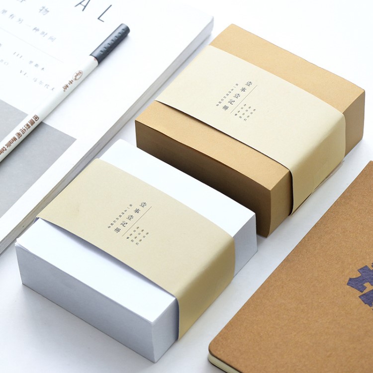 便捷創(chuàng)意牛皮象牙白方塊便簽紙 紙磚便簽本便利貼400張定制