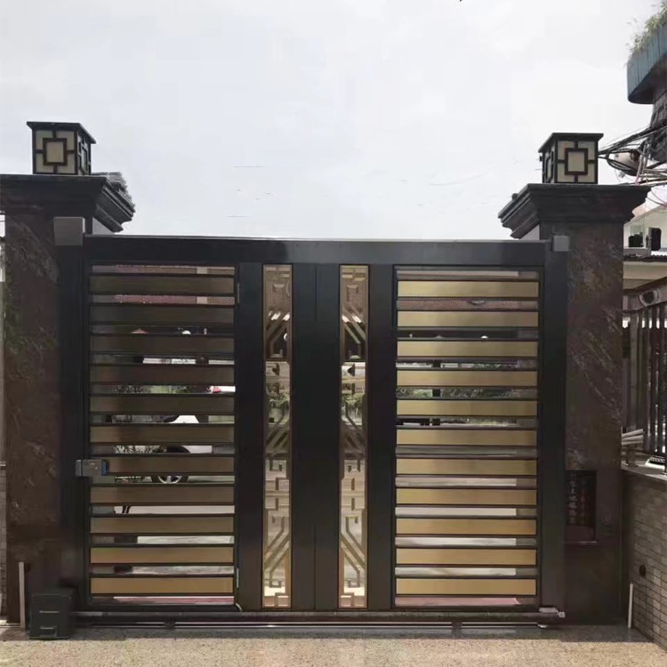 廠家直銷 平移門 不銹鋼電動庭院門 別墅大門 不銹鋼大門