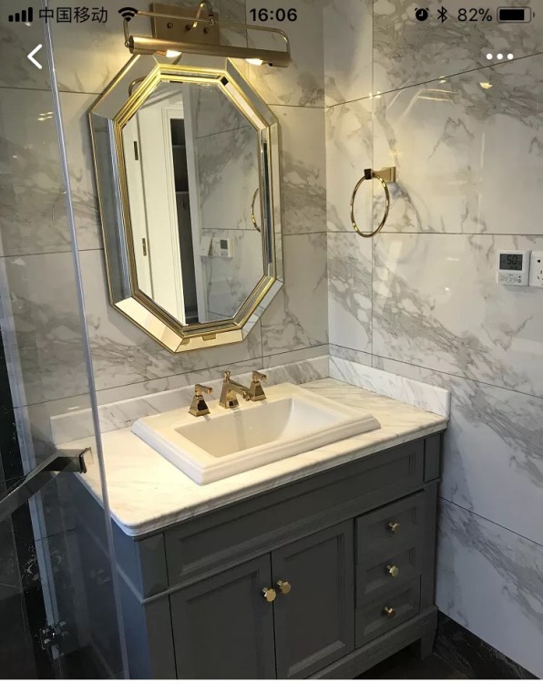 北歐后現(xiàn)代實(shí)木浴室柜衛(wèi)生間落地式金色輕奢洗臉盆柜洗手盆柜組合