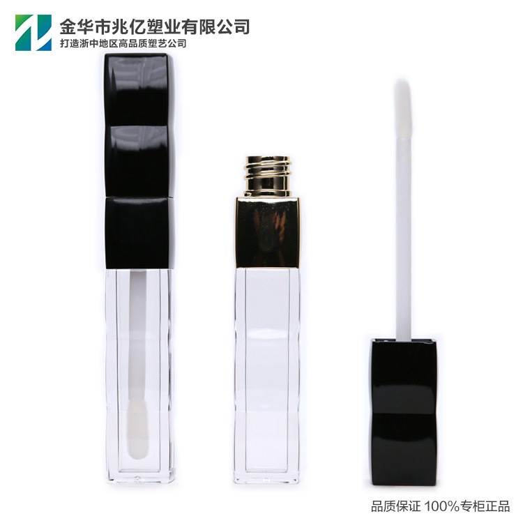 兆億塑業(yè) 注塑小唇彩管 方形波浪 唇彩管定制 塑料口紅管批發(fā)C051