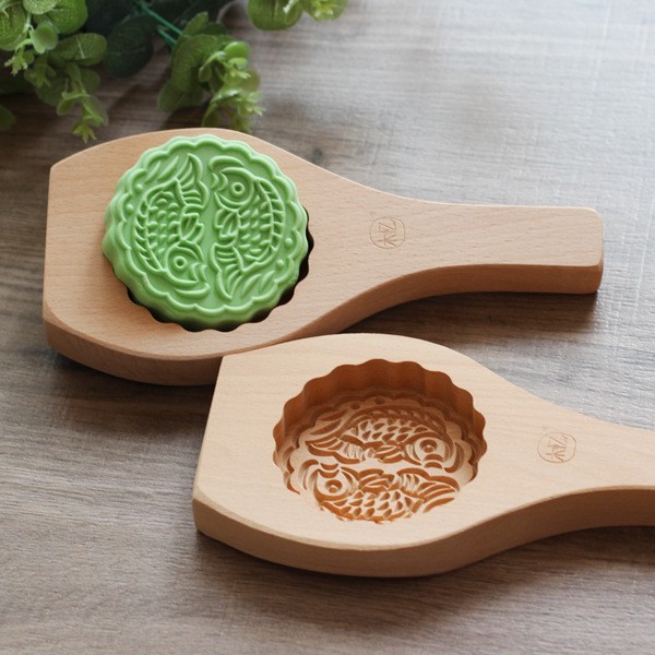 大号绿豆糕南瓜饼冰皮月饼南瓜饼馒头面食品烙饼木质烘焙桃酥模具