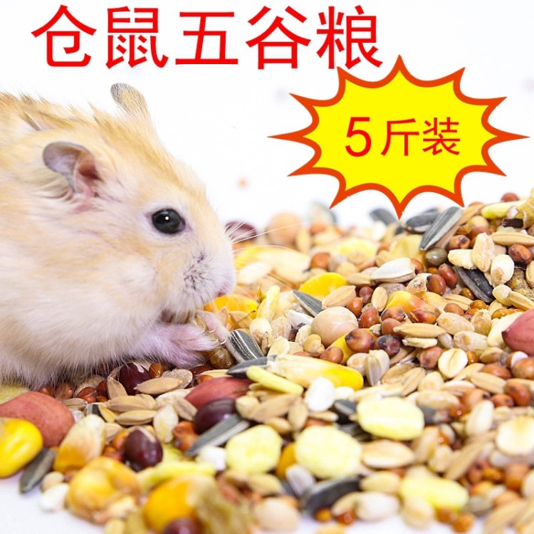 倉鼠糧食五谷糧飼料 磨牙營養(yǎng)均衡金絲熊食物小寵物用品糧食5斤裝