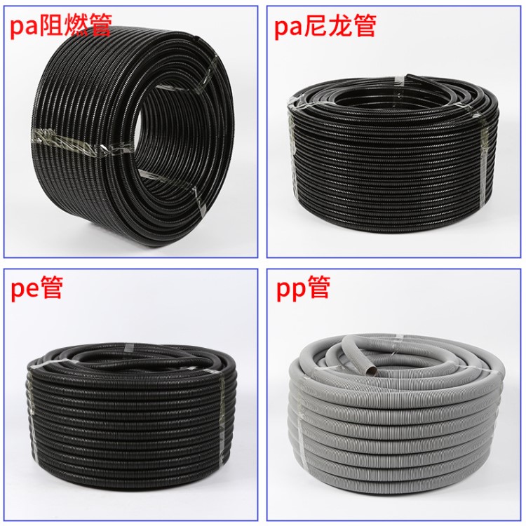 PE黑色塑料波紋管穿線軟管汽車線束保護管開口波紋軟管車床穿線管