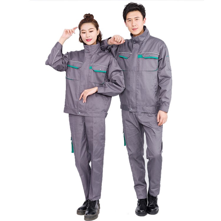 廠家直銷長袖春秋工作服套裝批發定做勞保服汽修服工廠車間工地服