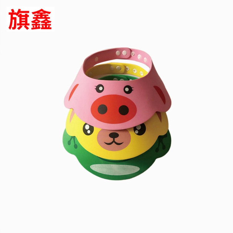 ODM工廠小孩洗發(fā)帽環(huán)保加厚兒童洗頭帽四檔可調(diào)節(jié)寶寶洗澡帽嬰兒