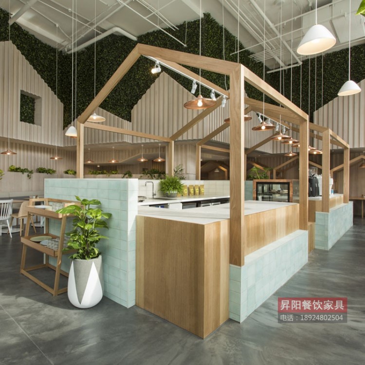 定制現代簡約實木溫莎椅西餐廳咖啡廳休閑餐桌卡座沙發組合 案例3