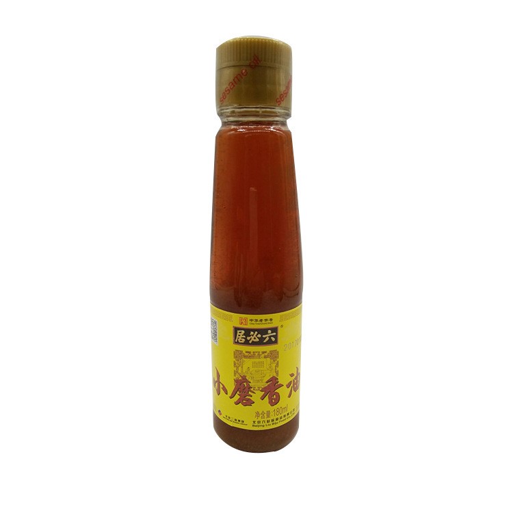 六必居香油芝麻香油 180ml/瓶小磨香油調(diào)味品調(diào)味油直銷(xiāo)批發(fā)