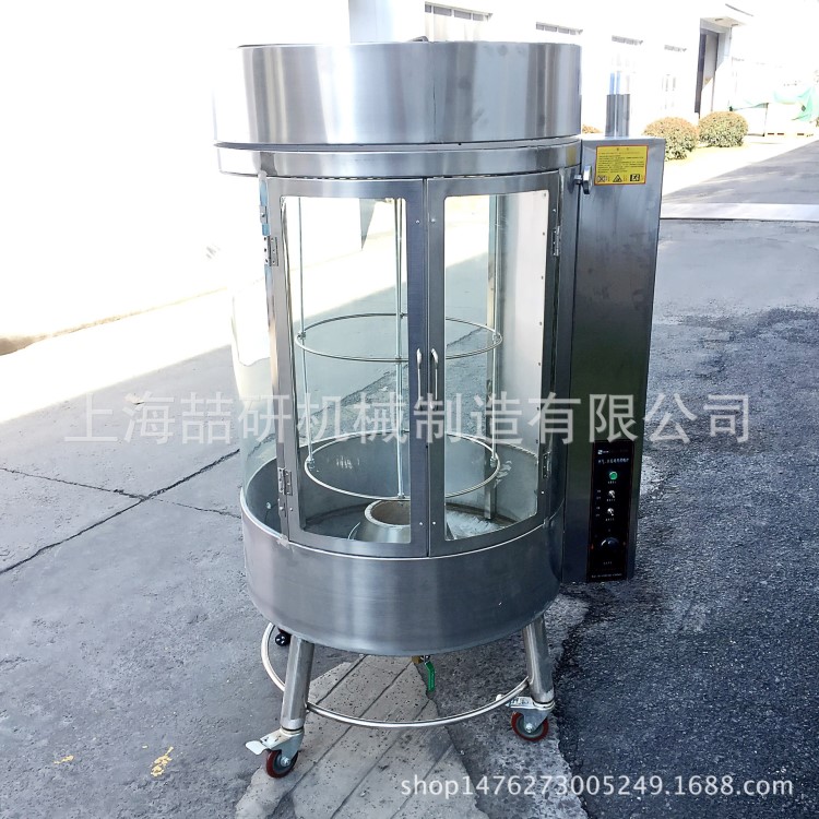 廠(chǎng)家直銷(xiāo)850圓桶旋轉(zhuǎn)烤鴨爐  鋼化玻璃烤雞爐 烤魚(yú)爐 烤羊排