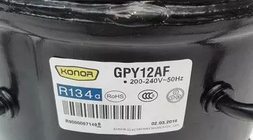 原装上海珂纳GPY12AF家用商用冰箱压缩机R134A制冷剂