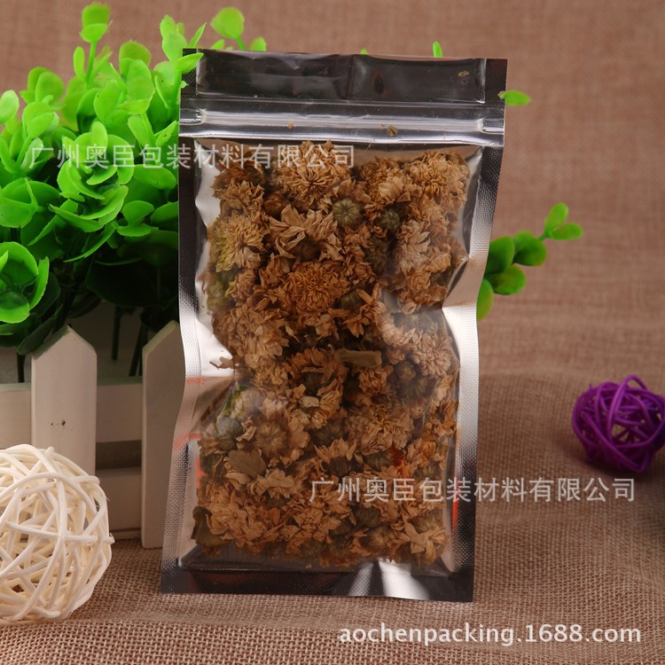 包裝袋 干果塑料袋 食品自封袋 透明塑料袋 鍍鋁陰陽骨袋16*24cm