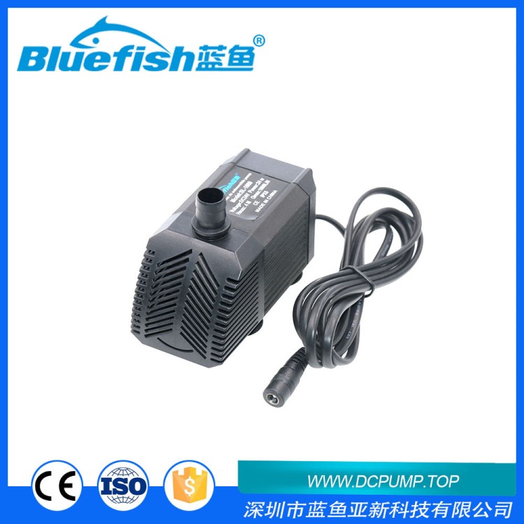 藍(lán)魚直流潛水泵 2.5米揚(yáng)程600L/H流量 魚缸水族箱用潛水循環(huán)泵噴