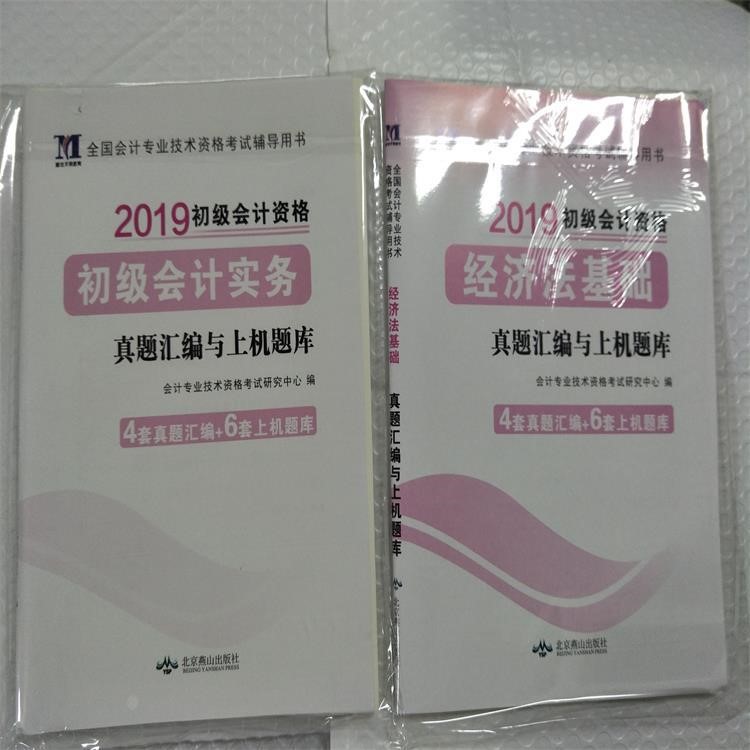 2019初級會計資格考試輔導(dǎo)用書 真題匯編與上機題庫一套2本