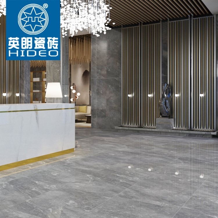 英朗 通體大理石瓷磚600*1200深色客廳墻磚仿石紋理地板磚通體磚