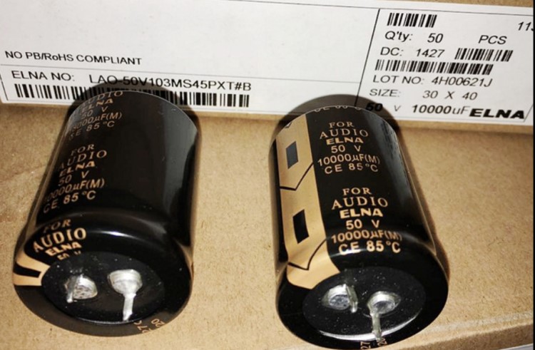 原裝ELNA音頻發燒濾波電容50V10000UF FOR AUDIO 30X40 伊娜LAO