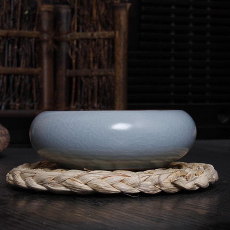 汝窯茶具煙灰缸陶瓷煙具 開片養(yǎng)線煙灰缸廠家批發(fā)訂做