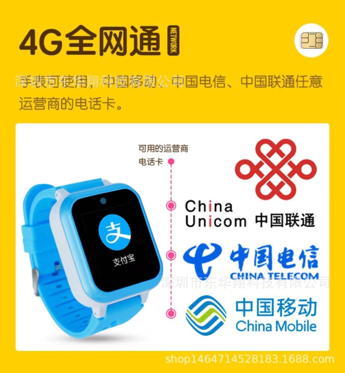 4G全网通智能手表儿童4G视频电话手表防水GPS定位wifi蓝牙SOS电信