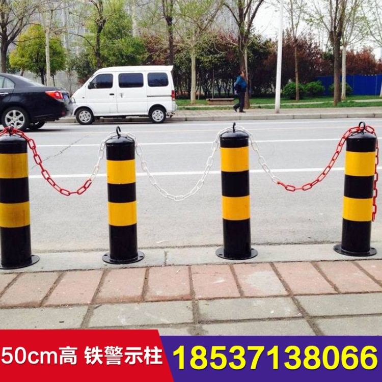 钢管警示隔离柱活动带锁路桩铁防撞挡车立柱车位地锁护栏路障墩
