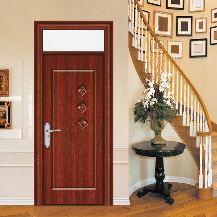 廠家供應帶窗頭不銹鋼室內房門轉印烤門 防水防潮不生銹的金屬門