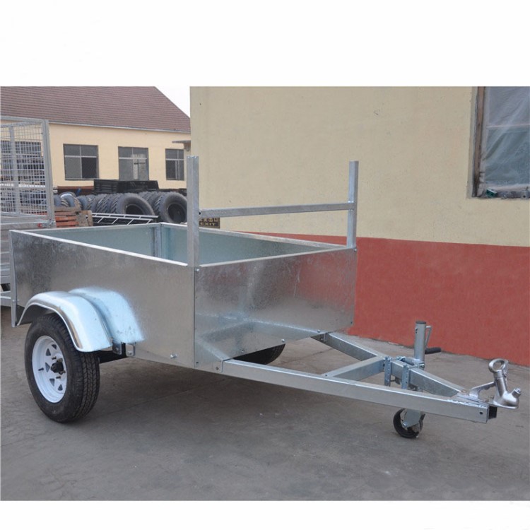 歐式鍍鋅拖車 帶網(wǎng)格拖車 出口非標(biāo)拖車  可跟要求定做