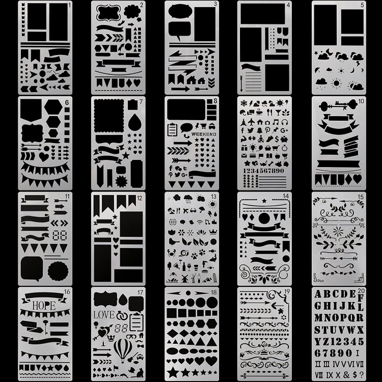 亞馬遜手賬繪畫(huà)模板 納帳本主題個(gè)性制作模具 記賬DIY手工鏤空版