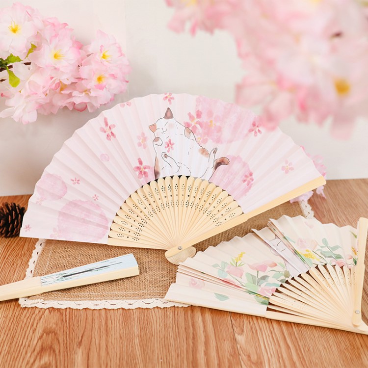 古風扇子折扇中國風女式網紅折疊隨身漢服古典舞蹈扇子廣告扇定制