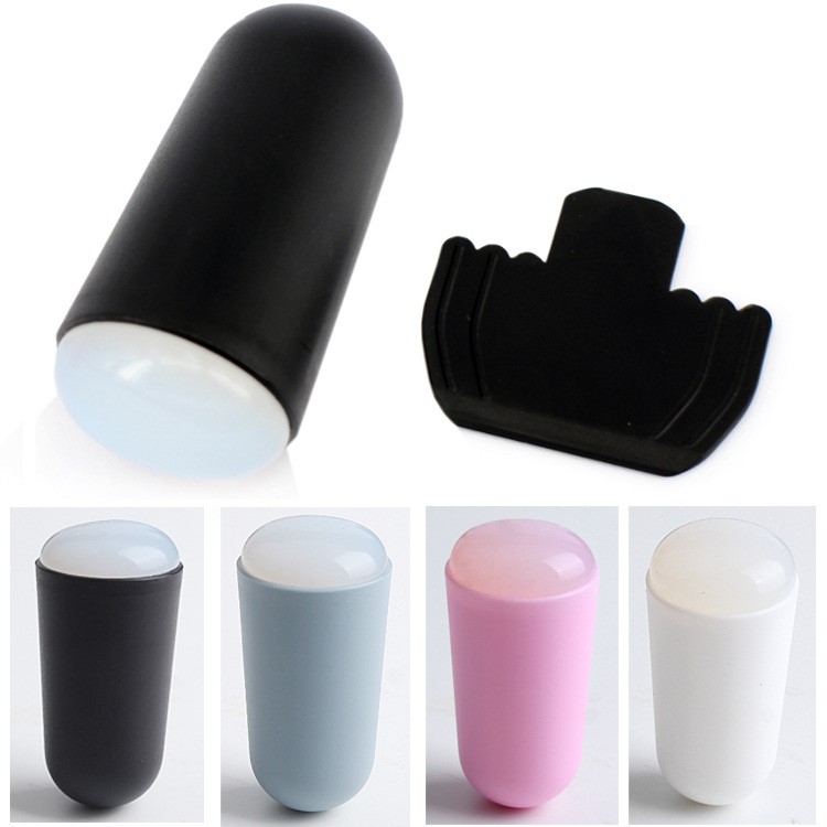 美甲印花工具 子彈頭手柄烏克蘭軟印章和刮刀 硅膠超軟 4色可選