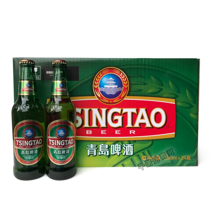 青岛啤酒出口转内销小美啤330*24瓶/麦芽度12 登州路56号一厂生产