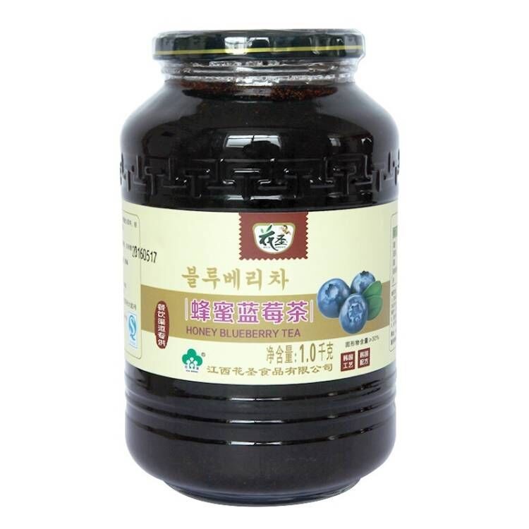 花圣1000克蜂蜜藍(lán)莓茶原料 OEM貼牌定制品牌加工藍(lán)莓茶醬奶茶飲品