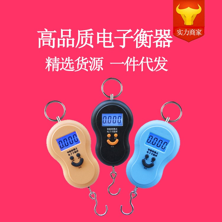 廠家直銷 便攜式電子秤葫蘆形手提秤迷你行李秤快遞秤50kg電子稱