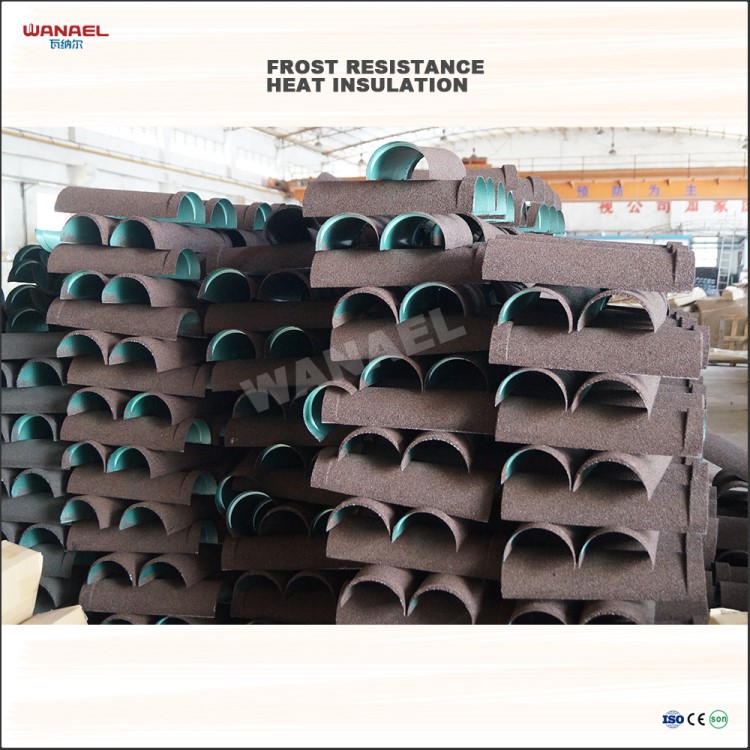 經典型佛山屋面建材新型質輕定制彩石金屬瓦花脊