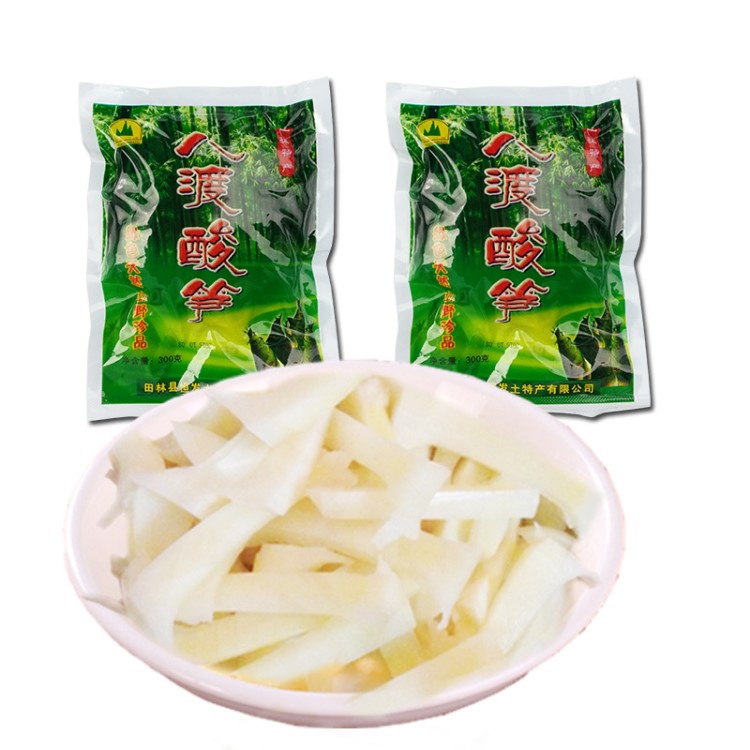 大秋 八渡酸筍300g*2袋 農(nóng)家泡制柳州螺螄桂林米粉筍絲泡菜