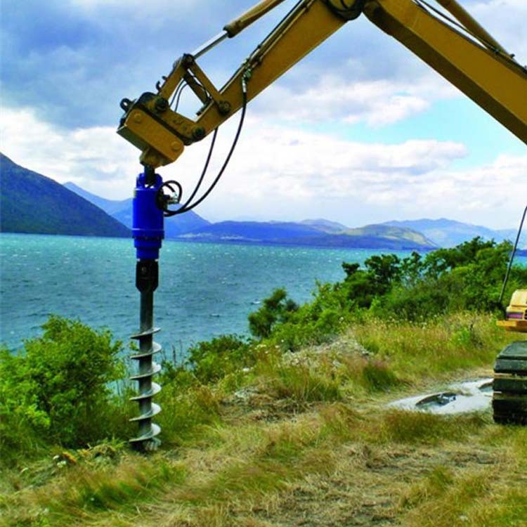 装载机属具螺旋钻 木桩\地基桩钻孔机 硬质土钻孔机 常青旋挖钻机