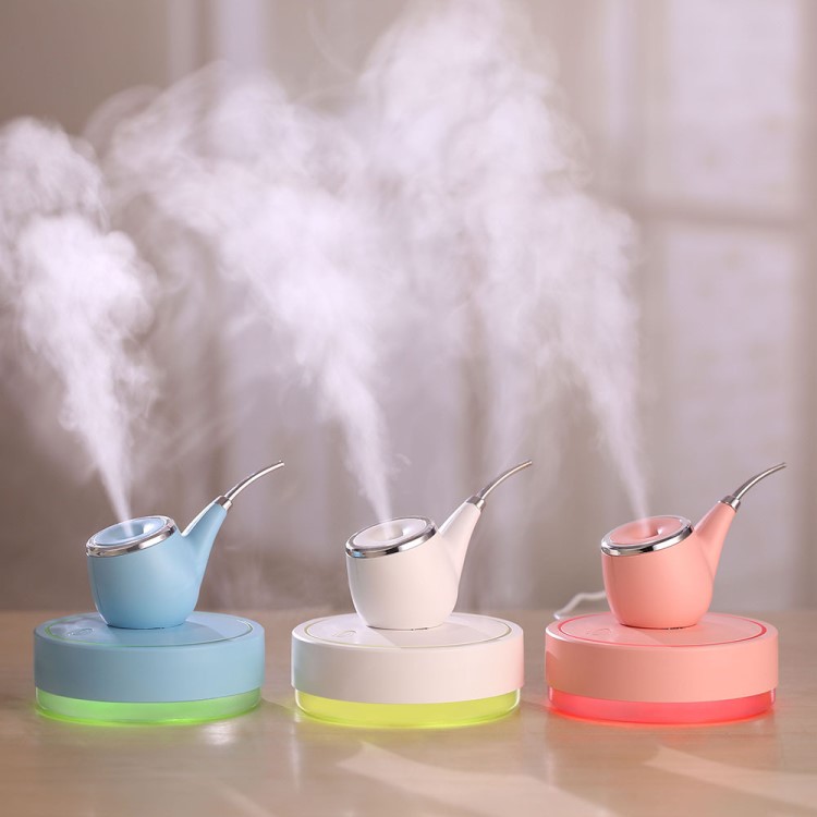 批發(fā)煙斗加濕器創(chuàng)意新奇禮品贈品 小夜燈USB家用辦公加濕器凈化器