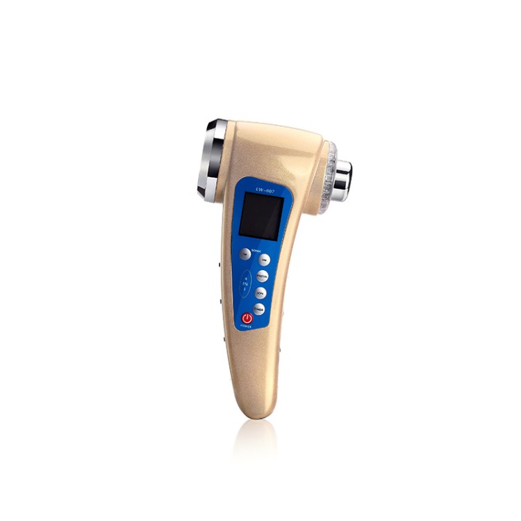 家用美容儀 新款手持充電式雙頭超聲波美容儀批發 彩光離子導入儀