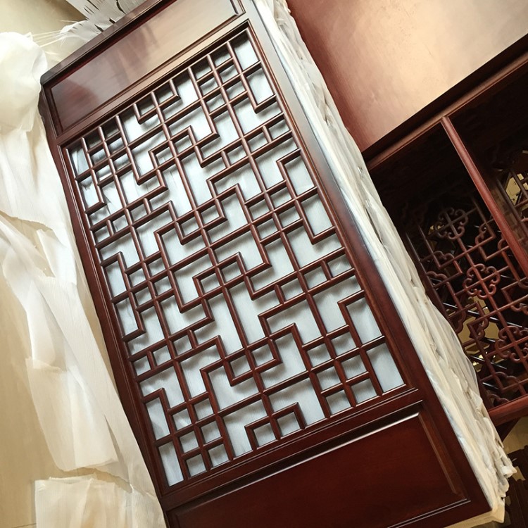 廠家直銷定制花格隔斷 中式裝修仿古門窗 加工訂制屏風雕花板