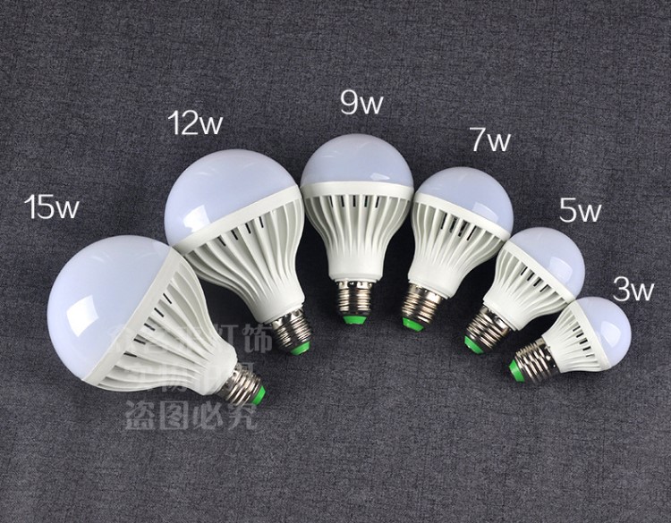 led灯泡E27螺口3W15Wled球泡灯室内家用节能灯白光暖白光灯泡