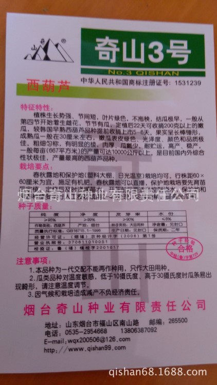 奇山三號(hào)雜交西葫蘆種子耐低溫西葫蘆種子蔬菜種子批發(fā)