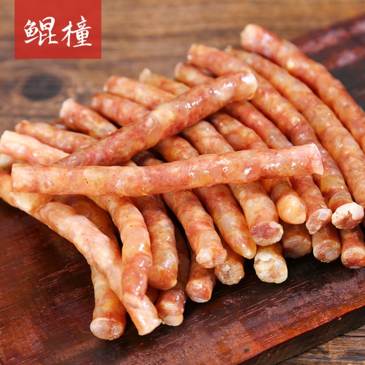 迷你小香腸細腸串串火鍋燒烤無煙熏肉不添加淀粉風干臘腸500g